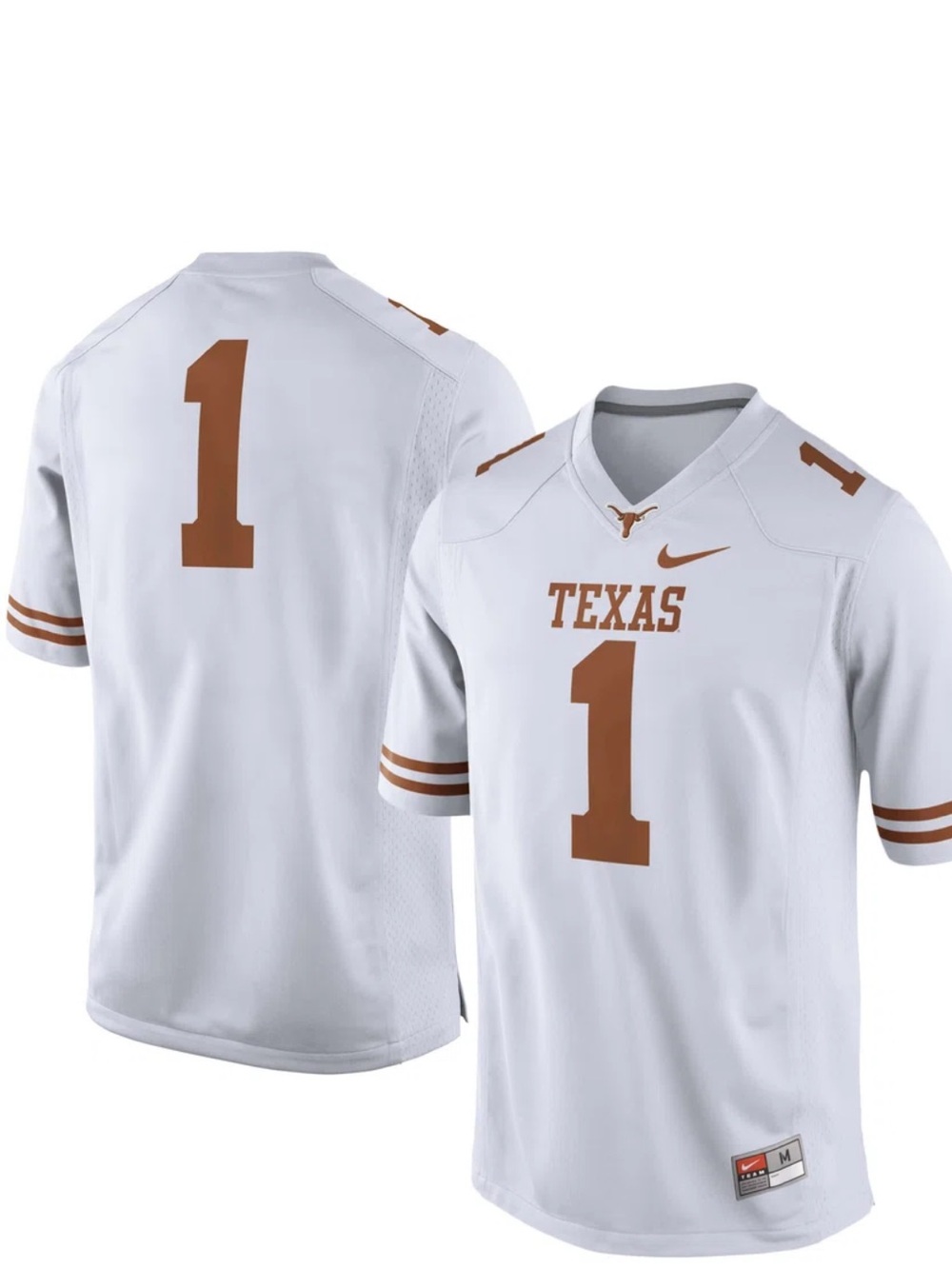 Nike Texas Longhorns #1 Boys large Football Jersey - UT Austin Jersey Hook Em’